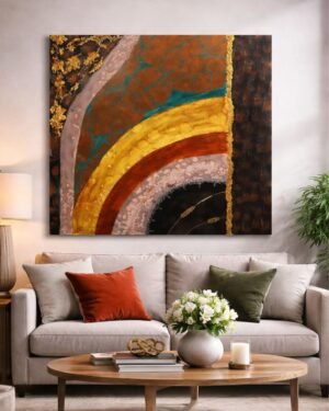 Golden Earthflow– Epoxy Resin Wall Panel