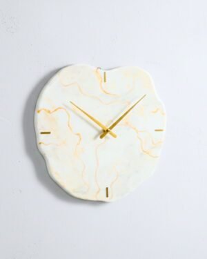Ivory Veins – Luxury Resin Epoxy Wall Clock