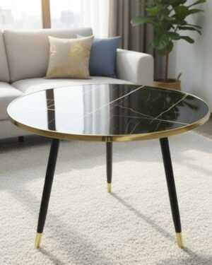 Midnight Marble – Luxury Resin Side Table